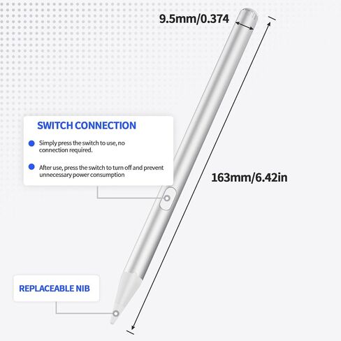 Stylus Pen Compatible for iPad 6th-11th Generation- Active Pencil Compatible with Apple iPad Pro 11"/12.9"/M4, iPad Air 3/4/5/M2/M3,iPad mini 5/6 Gen 2018-2025 in Saudi Arabia