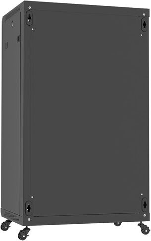 Sysracks 18U Server Rack Cabinet – 18" Deep Locking Network Enclosure with Casters, Cooling Fan, Power Bar, and Dust-Tight Cable Entries in Saudi Arabia