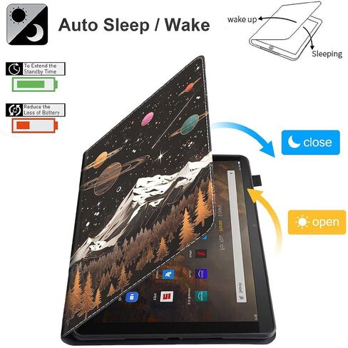 Case for Kindle Paperwhite 12th Gen 2024 (7") & Kindle Colorsoft Signature Edition, PU Leather Cover with Auto Sleep Wake for Kindle Paperwhite Signature 2024 Released ，Cool Elephant in Saudi Arabia
