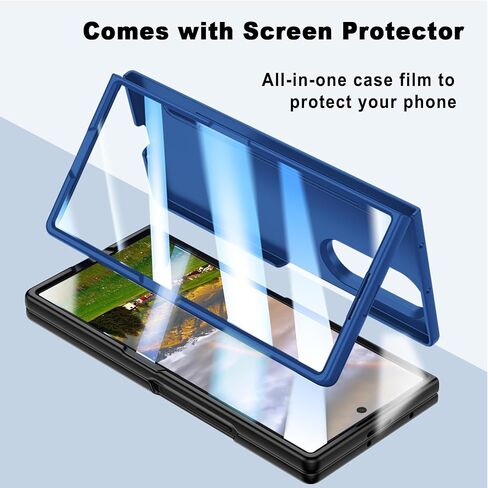 بالنسبة إلى Samsung Galaxy Z Fold 7 Case with S Pen and Screen Protector Skin -Flary Z 7 case with s pen pen case case wireless casing for galaxy z lold 7 - Orange in Saudi Arabia