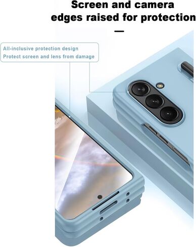بالنسبة إلى Samsung Galaxy Z Fold 7 Case with S Pen and Screen Protector Skin -Flary Z 7 case with s pen pen case case wireless casing for galaxy z lold 7 - Orange in Saudi Arabia