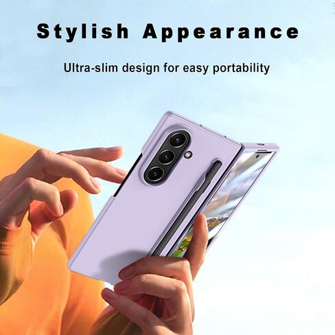 بالنسبة إلى Samsung Galaxy Z Fold 7 Case with S Pen and Screen Protector Skin -Flary Z 7 case with s pen pen case case wireless casing for galaxy z lold 7 - Orange in Saudi Arabia