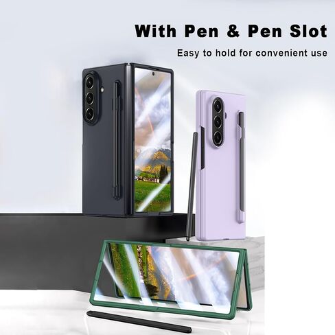 بالنسبة إلى Samsung Galaxy Z Fold 7 Case with S Pen and Screen Protector Skin -Flary Z 7 case with s pen pen case case wireless casing for galaxy z lold 7 - Orange in Saudi Arabia