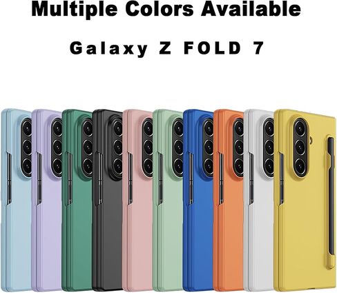بالنسبة إلى Samsung Galaxy Z Fold 7 Case with S Pen and Screen Protector Skin -Flary Z 7 case with s pen pen case case wireless casing for galaxy z lold 7 - Orange in Saudi Arabia