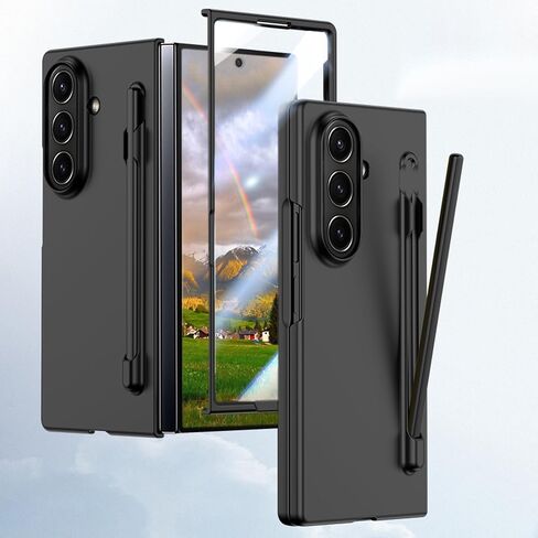 بالنسبة إلى Samsung Galaxy Z Fold 7 Case with S Pen and Screen Protector Skin -Flary Z 7 case with s pen pen case case wireless casing for galaxy z lold 7 - Orange in Saudi Arabia
