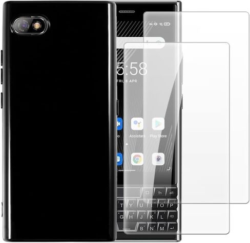 2 حزمة الزجاج المقسى + كومبو علبة الهاتف TPU متوافق مع Unihertz Titan Slim ، وغطاء وقائي مقاوم للصدمات ومجموعة واقي الشاشة شفافة in Kuwait