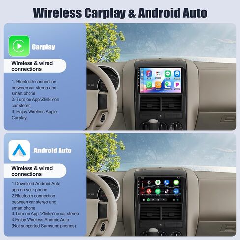 ستيريو سيارة Sixwin Android لـ Ford Explorer 2005-2010 مع Carplay اللاسلكي Android Auto Mirror Link 2G+64G in Kuwait