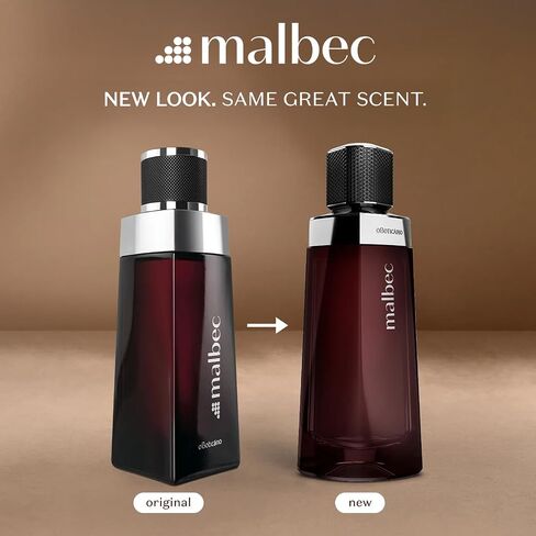 Malbec Eau De Toilette by O Boticario | Made with French Oak Barrel-Aged Red Wine Alcohol | Woody Amber Cologne for Men (3.4 fl oz) in Kuwait