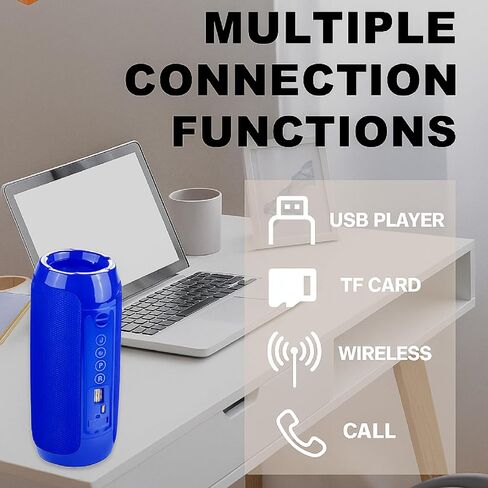 مكبر صوت بلوتوث المحمول T & G ، مكبر صوت لاسلكي IPX4 مقاوم للماء مع مضخم الصوت ، إقران ستيريو - TG117 التمويه in Kuwait