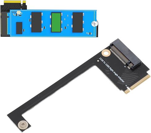for Rog Ally Handheld Conversion 2230 to 2280 SSD Expansion Board, NVME M Key NGFF M.2 PCIE 4.0 3.0 Gold Finger High Capacity Adapter 90 Degree Conversion Card, Black in Saudi Arabia