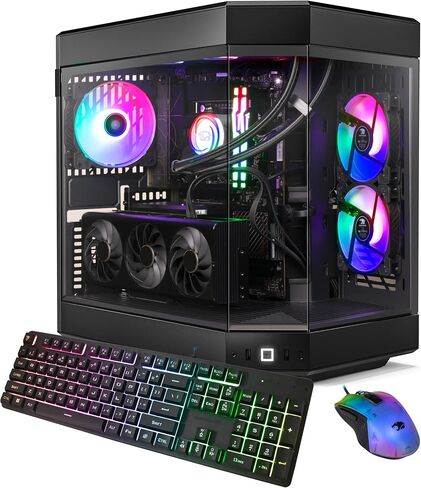 Ibuypower Y60 Black Gaming PC Computer Computer Intel Core I9 14900F CPU ، NVIDIA GEFORCE RTX 4060TI 8GB GPU ، 32GB DDR5 RGB 5200MHz RAM in Kuwait