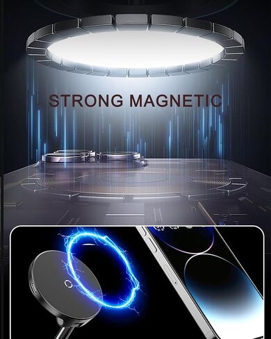 Spinning Vacuum Magnetic Phone Holder 15W Fast Wireless Charger for All Smartphones & All Car Models Holds Like Glue on Bumpy Roads! FCC Certified car Phone Mount Magnetic in Saudi Arabia