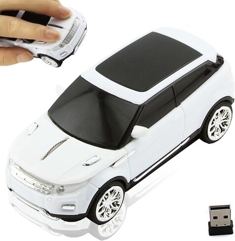 الماوس اللاسلكي ، شكل سيارة باردة ، ألعاب مريحة ، صامتة للمكتب اللاسلكي ، فئران USB للمكتب اللاسلكي الصامت للبنين ، هدية الطالب مع جهاز استقبال USB ، للكمبيوتر كمبيوتر Macbook كمبيوتر محمول مع 3 أزرار (أسود) in Kuwait