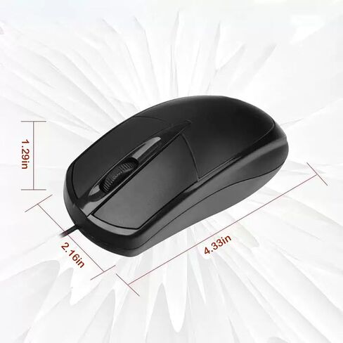 الماوس السلكي ، ماوس كمبيوتر مريح ، USB لليد اليمنى أو اليسرى ، مع نقرات متينة للكمبيوتر الشخصي ، الكمبيوتر ، الكمبيوتر المحمول ، سطح المكتب ، Chromebook ، دفتر ملاحظات ، ماك (أسود) in Kuwait