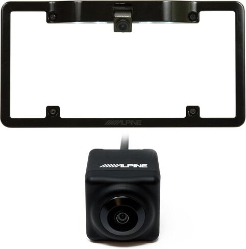 إطار لوحة ترخيص Alpine KTX-C10LP مع Alpine HCE-C1100 HDR كاميرا احتياطية in Kuwait