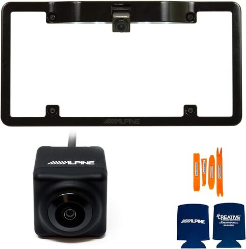 إطار لوحة ترخيص Alpine KTX-C10LP مع Alpine HCE-C1100 HDR كاميرا احتياطية in Kuwait