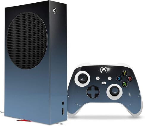 Wraptorskinz Skin Decal Vinyl Wrap متوافق مع وحدة التحكم S -Series S و Controller سلسة تتلاشى الأزرق الغبار الأسود (وحدة ألعاب غير متضمنة) in Saudi Arabia