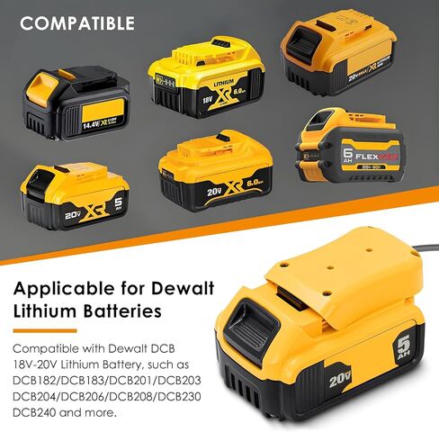 محول بطارية Starlink Mini لـ DE.WALT مع كابل طاقة DC 3.3ft 18AWG ، مع محطات الصمامات والأسلاك ، وصول 20 فولت ومحول تشغيل مع بطارية DE.WALT لطبق Starlink Mini in Saudi Arabia
