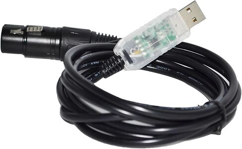 USB RS485 to XLR 3P Female Socket DMX512 Cable Fixture Controller KABLE(3metres,Color C) in Saudi Arabia