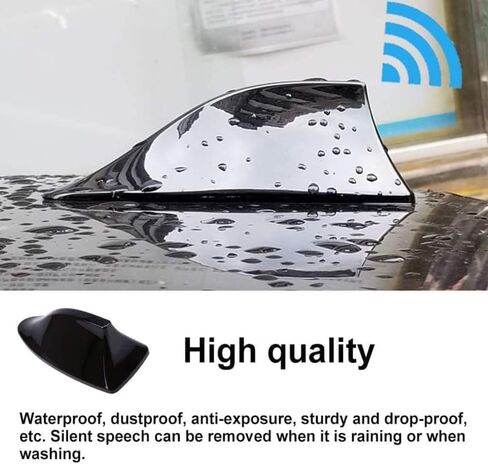 Car Shark Fin Hobernna Cover for Hyundai Kona 2017-2021 ، Antenna Topper Roof Aerial Shark Fin Fin Attenna ، A-Black in Saudi Arabia