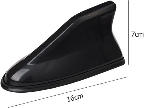 Car Shark Fin Hobernna Cover for Hyundai Kona 2017-2021 ، Antenna Topper Roof Aerial Shark Fin Fin Attenna ، A-Black in Saudi Arabia