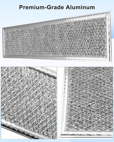 2pcs 12 طبقة ميكروويف فرن الشحوم مرشح الشحوم ألمنيوم ملاءمة ل Ge و monogram ، 4 × 15 × 3/32 بوصة الفرن الميكروويف in Saudi Arabia