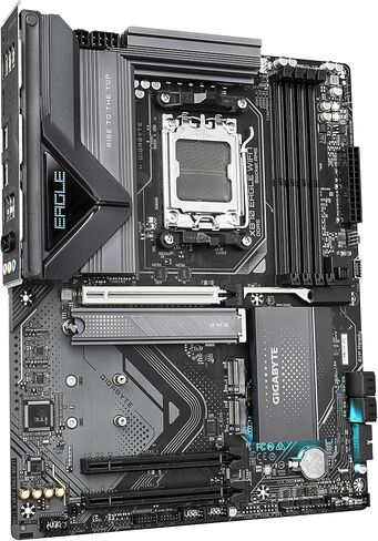 GIGABYTE X870 Eagle WIFI7 Motherboard - Supports AMD Ryzen 9000 CPUs, 14+2+2 Phases VRM, up to 8000MHz DDR5 (OC), 1xPCIe 5.0, Wi-Fi 7, 2.5GbE LAN, USB 4 in Saudi Arabia