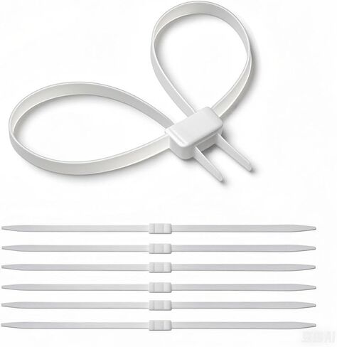 6 PCS Hand Cuffs, Heavy Duty Zip Tie Handcuffs Law Enforcement, Restraint Disposable Nylon Double Cable Cuffs, Firm, Unable to Break Free, Unhurt, Suitable for Bedroom, Police Gear, 27.5" Long, white in Kuwait