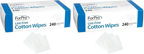 ForPro Professional Collection Lint-Free Cotton Wipes, 100% Pure Cotton Gauze, 2" x 2", White, 240-Count in Saudi Arabia
