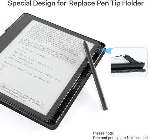 COBAK CASE for Kindle Scribe - جميع الغطاء الجلدي PU الجديد مع ميزة استيقاظ النوم التلقائي لـ Kindle Scribe 10.2 "2022 و 2024 تم إصداره مع حامل القلم in Saudi Arabia