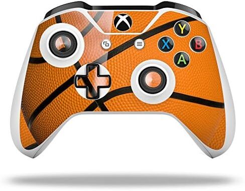 WraptorSkinz Decal Vinyl Skin Wrap compatible with XBOX One S/X Controller - Basketball (CONTROLLER NOT INCLUDED) in Saudi Arabia