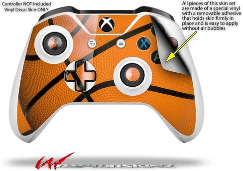 WraptorSkinz Decal Vinyl Skin Wrap compatible with XBOX One S/X Controller - Basketball (CONTROLLER NOT INCLUDED) in Saudi Arabia