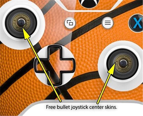 WraptorSkinz Decal Vinyl Skin Wrap compatible with XBOX One S/X Controller - Basketball (CONTROLLER NOT INCLUDED) in Saudi Arabia