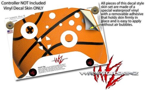 WraptorSkinz Decal Vinyl Skin Wrap compatible with XBOX One S/X Controller - Basketball (CONTROLLER NOT INCLUDED) in Saudi Arabia