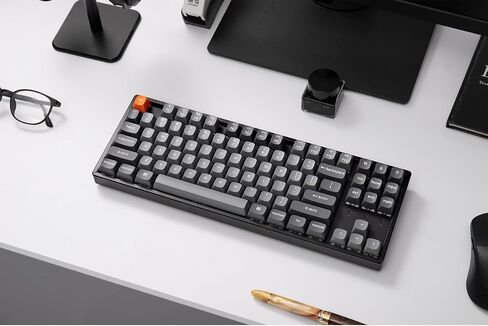 Keychron K8 Max QMK لوحة مفاتيح ميكانيكية مخصصة مخصصة ، TKL الساخن TKL 80 ٪ تخطيط Bluetooth/2.4G/USB-C قابلة للبرمجة ، إطار ألومنيوم Super Brown Switch NKRO Maming لوحة مفاتيح Mac/Windows in Saudi Arabia