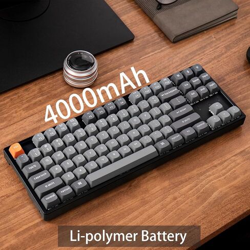 Keychron K8 Max QMK لوحة مفاتيح ميكانيكية مخصصة مخصصة ، TKL الساخن TKL 80 ٪ تخطيط Bluetooth/2.4G/USB-C قابلة للبرمجة ، إطار ألومنيوم Super Brown Switch NKRO Maming لوحة مفاتيح Mac/Windows in Saudi Arabia
