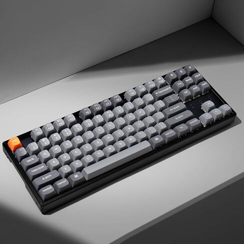 Keychron K8 Max QMK لوحة مفاتيح ميكانيكية مخصصة مخصصة ، TKL الساخن TKL 80 ٪ تخطيط Bluetooth/2.4G/USB-C قابلة للبرمجة ، إطار ألومنيوم Super Brown Switch NKRO Maming لوحة مفاتيح Mac/Windows in Saudi Arabia