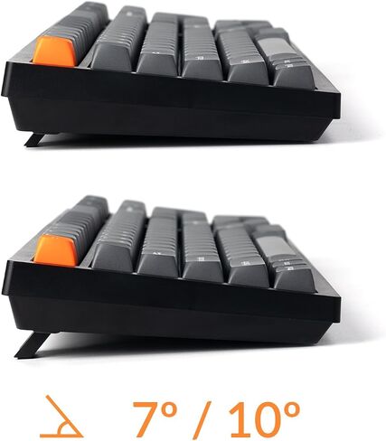 Keychron K8 Max QMK لوحة مفاتيح ميكانيكية مخصصة مخصصة ، TKL الساخن TKL 80 ٪ تخطيط Bluetooth/2.4G/USB-C قابلة للبرمجة ، إطار ألومنيوم Super Brown Switch NKRO Maming لوحة مفاتيح Mac/Windows in Saudi Arabia