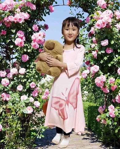 FTSUCQ Girls Casual Swing Special Occasion Printed Cotton Loose Maxi Dresses in Kuwait