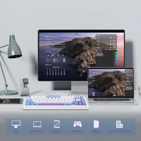EPOMAKER X Aula F75 MAX Wireless Mechanical Keyboard+Mix 1.8m Coiled Keyboard Cable, USB C to USB A TPU Cable for Mechanical Gaming Keyboard in Saudi Arabia