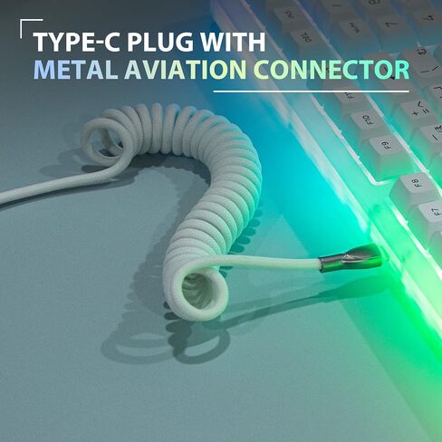 EPOMAKER X Aula F75 MAX Wireless Mechanical Keyboard+Mix 1.8m Coiled Keyboard Cable, USB C to USB A TPU Cable for Mechanical Gaming Keyboard in Saudi Arabia