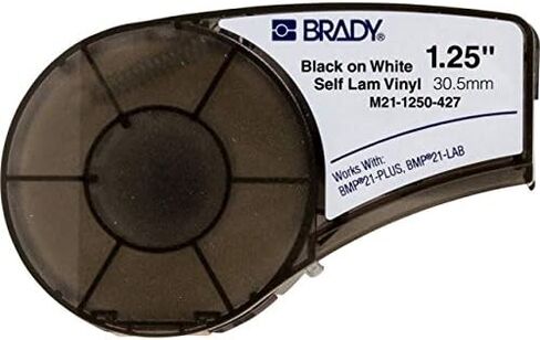 Brady M21-1250-427, 110929 1.25" x14' Translucent/White BMP21 Vinyl Wire & Cable Label, Pack of 4 Cartridges in Saudi Arabia