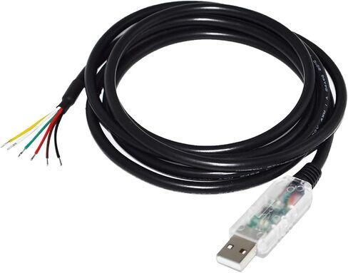 FT232RL USB إلى RS485 6 CORE 6P WE CONSTORTER CONSTORT COMBILE CABLE المتوافق مع بيانات USB-RS485-WE-1800-BT GND A+ B- 120R (3 MEMMERRES ، حالة USB شفافة) in Saudi Arabia