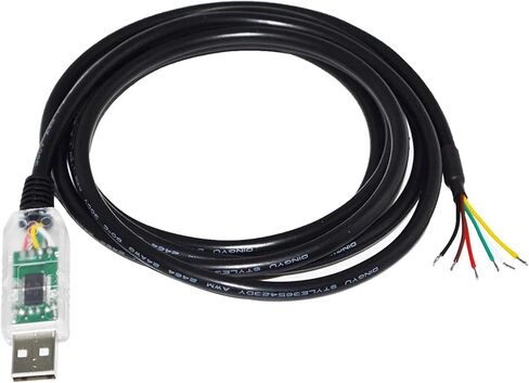 FT232RL USB إلى RS485 6 CORE 6P WE CONSTORTER CONSTORT COMBILE CABLE المتوافق مع بيانات USB-RS485-WE-1800-BT GND A+ B- 120R (3 MEMMERRES ، حالة USB شفافة) in Saudi Arabia