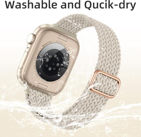 JKD Slim Braided Solo Loop Compatible for Apple Watch Band 38mm 40mm 41mm 42mm 44mm 45mm 46mm 49mm Women Men, Stretchy Durable Nylon Sport Strap for iWatch Series 10 9 8 7 6 5 4 3 2 SE Ultra 2, 2 Pack in Kuwait