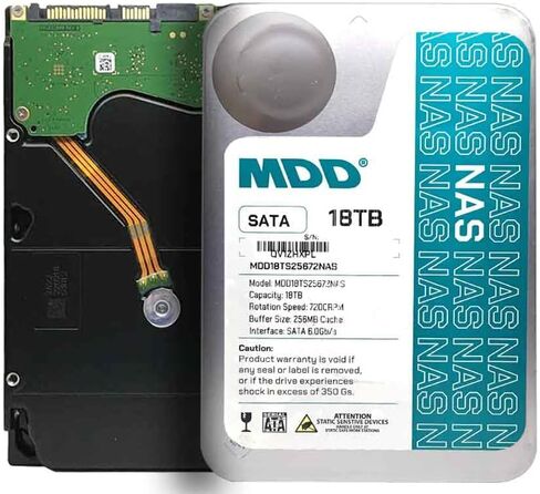 MDD 2018 MDD18TS25672NAS 18TB 7200 RPM 256MB CACHE SATA 6.0GB/S 3.5 '' NAS Drive - 5 سنوات ضمان (متجدد) in Kuwait
