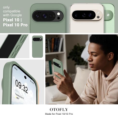 مصممة من أجل Pixel 10 Case/Pixel 10 Pro Case (2025) [قذيفة صلبة] [حماية من الدرجة العسكرية] غطاء نحيف 6.3 بوصة أخضر in Kuwait
