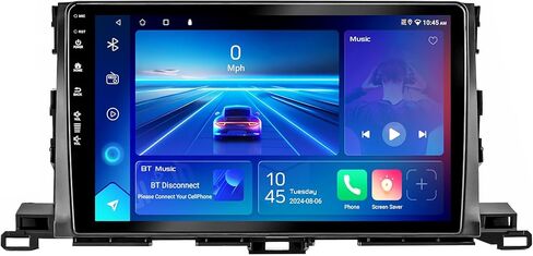 5G WiFi (6) سيارة راديو تويوتا هايلاندر 2014-2019 ، Android13/Wireless Carplay/Android Auto/Touch Screen/GPS Cameraging/Bluetooth/FM/HD (2ram+64rom) in Kuwait