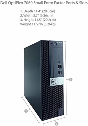 Dell Optiplex 7060 SFF Small Form Factor Desktop | Core i5-8500 - 256GB SSD Hard Drive - 16GB RAM | 6 cores @ 4.1 GHz Win 11 Home Black (Renewed) in Kuwait
