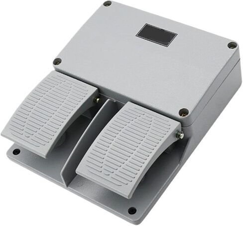 YDT-16 Double Foot Switch Silver Copper Contact Reset Latching Aluminum AC380V DC220V Foot Pedal Switches 10A(Reset Copper ct) in Saudi Arabia